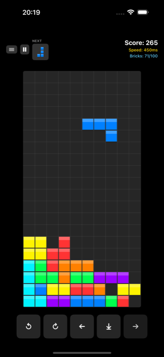 uTetris gameplay